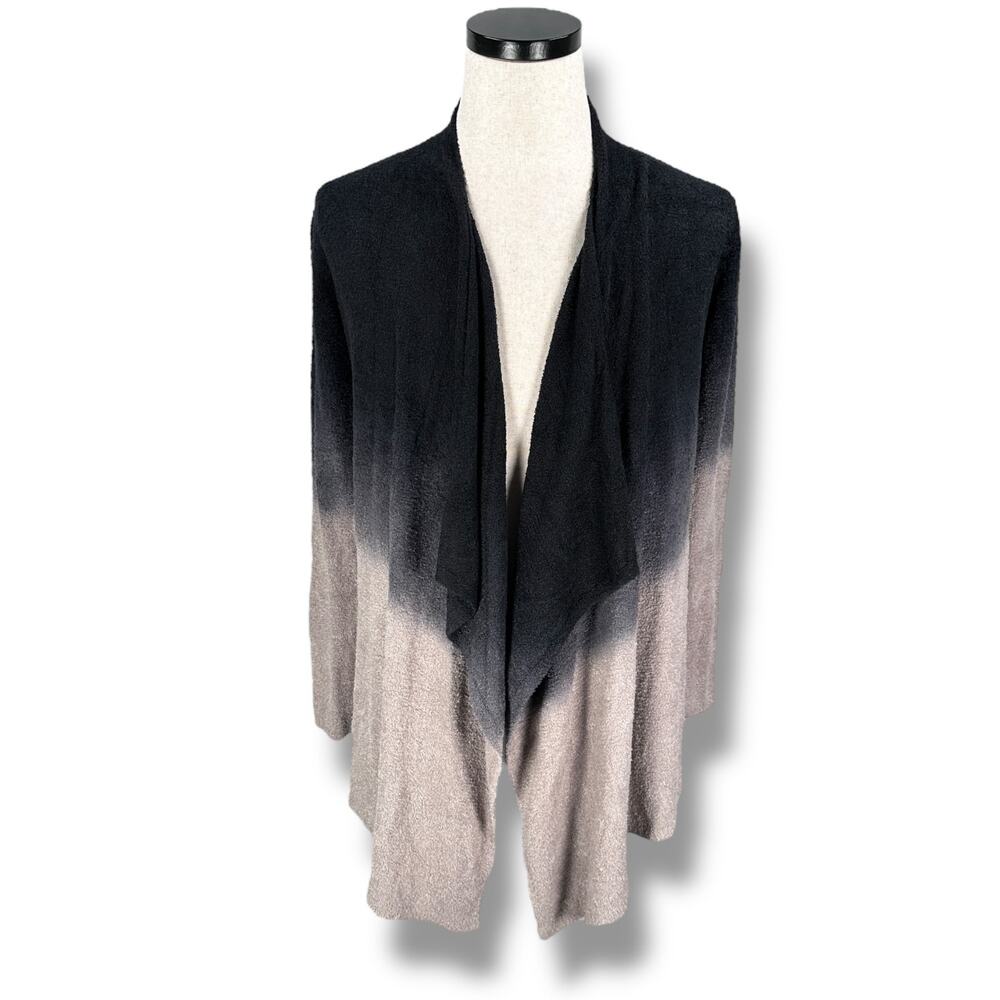 Barefoot Dreams CozyChic Lite Island Wrap Cardigan Womensā S/M Blue Taupe Ombre